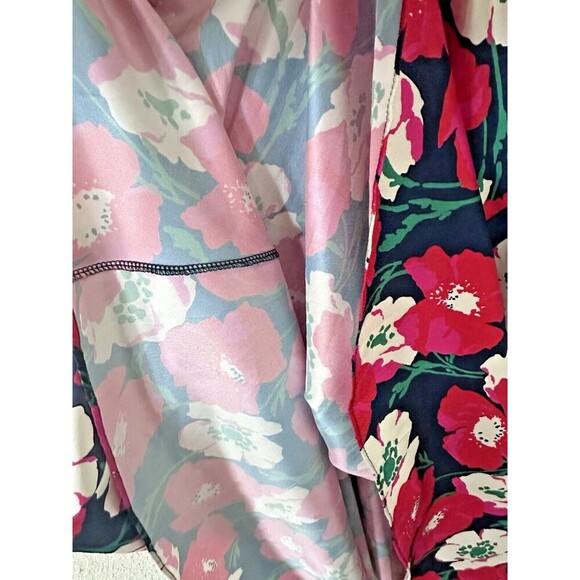 Sam Edelman Women's Sleeveless V Neck Midi Dress Floral Colorful Red Pink 14 - Picture 12 of 14